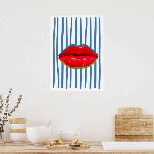 Poster Rétro Lips (Cuisine)