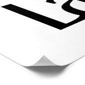 Poster Retro Live Laugh Love Black White Typographie (Coin)