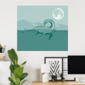 Poster rétro Loch Ness Monster (Bureau à domicile)
