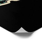 Poster Retro lunettes snowboard ski montagne neige (Coin)