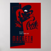 Poster Retro Macbeth William Shakespeare (Devant)