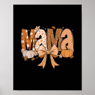 Poster Rétro Maman Coquette Arcs Léopard Maman Automne Ac