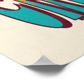 Poster Retro Manger Camp de sommeil Répéter (Coin)