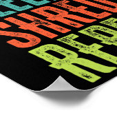 Poster Retro Manger Sleep Shred Répéter Snowboard Surf (Coin)
