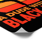 Poster Retro Martial Arts Black Belt Karaté (Coin)