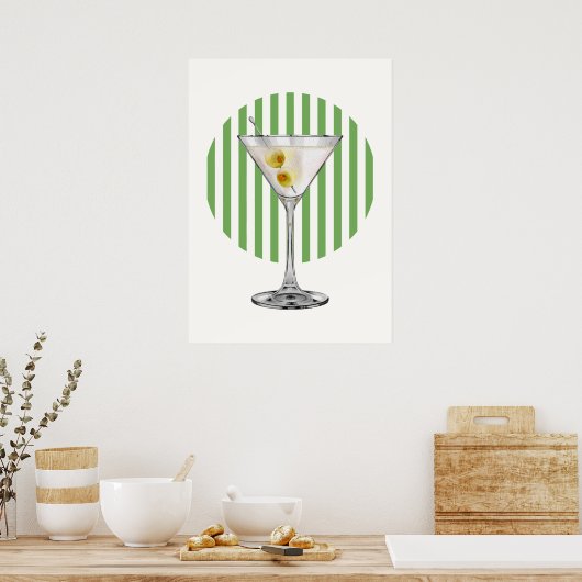 Poster Retro Martini (Cuisine)