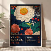 Poster Retro Maximalist Yayoi Kusama Floral Exhibition 