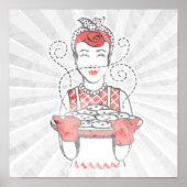 Poster rétro ménagère (Devant)