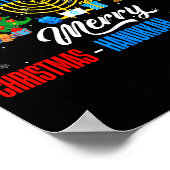 Poster Retro Merry Christmas Hanukkah Kwanzaa Happy Holid (Coin)