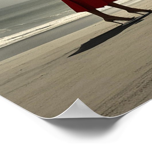 Poster Retro Miami Beach années 1940 sur la plage (Coin)