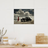 Poster Retro Miami Beach années 1940 sur la plage (Cuisine)