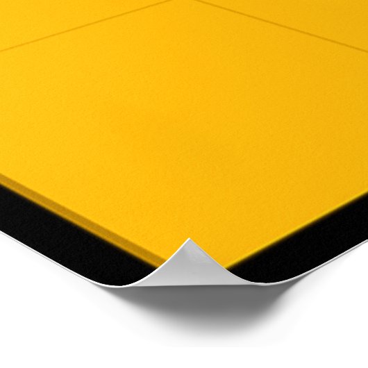 Poster Retro Microphone on Bold Yellow (Coin)