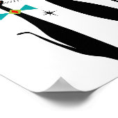 Poster Retro Mid Century Modern Cool Cat Christmas (Coin)