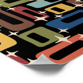 Poster Retro Mid-Century Moderne Abstrait (Coin)