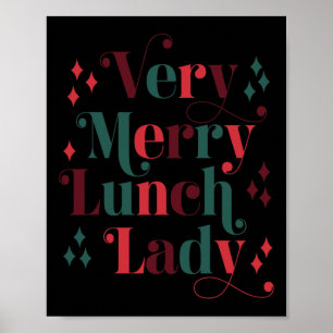 Poster Retro Mid Century Moderne Noël Très Joyeux Déjeune