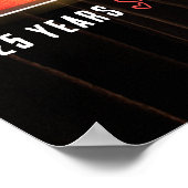 Poster Retro Milestone 25e Anniversaire Amour personnalis (Coin)