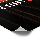 Poster Retro Milestone 2nd Anniversary Personalized Love (Coin)