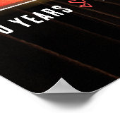 Poster Retro Milestone 50e Anniversaire Amour personnalis (Coin)