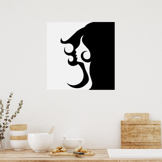 Poster Retro Mod Woman (Cuisine)