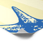 Poster Retro modern beach striped wedding welcome sign (Coin)