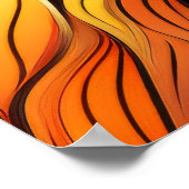 Poster Retro Modern Teal Orange Psychedelic 75th Birthday (Coin)