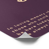 Poster Rétro moderne | Violet foncé Cette Bougie Brûle (Coin)