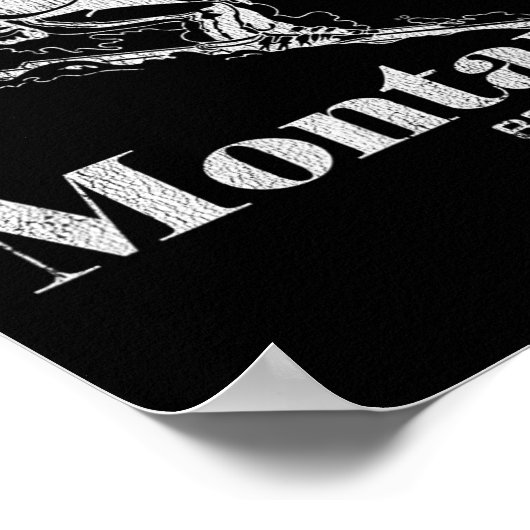 Poster Retro Montana Bridger Bowl Skiing Tee (Coin)