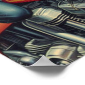 Poster Retro Motorcicle Pin up (Coin)