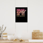 Poster Retro MTV Logo Leopard Print Gradient (Cuisine)