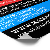 Poster Retro Music Design, Karaoke Event Publicité (Coin)