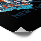 Poster Retro New York Skyline Silhouette  (Coin)