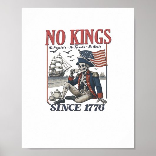 Poster Retro No Kings Since 1776 Rejecting Kings Classic (Devant)
