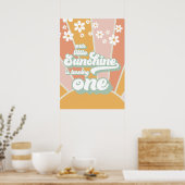 Poster Rétro Notre petit soleil est une bannière d'annive (Cuisine)