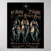 Poster Retro O Holy Night Our King Is Here Christian Reli (Devant)