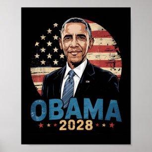 Poster Retro Obama Président Vintage 2028 Obama