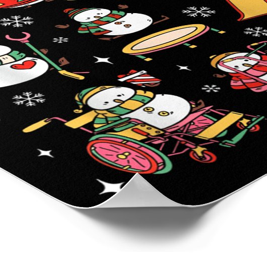 Poster Retro Occupational Therapy Christmas Snowman Ot Ot (Coin)