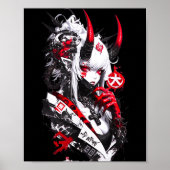 Poster Retro Okami Girl Basic Japan Style Fox Cute Cool M (Devant)