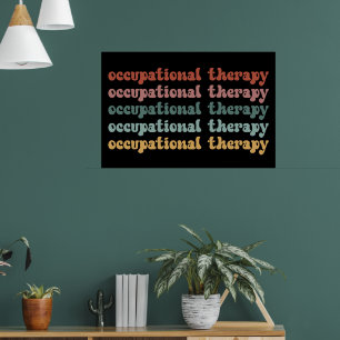 Poster Retro OT ergothérapie OT étudiant