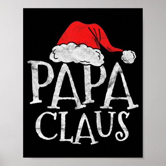 Poster Retro Papa Claus Gift Funny Christmas Santa Costum (Devant)
