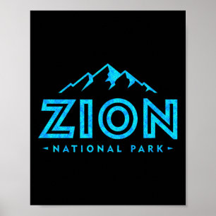 Poster Rétro Parc national de Zion Utah Montagne Femmes H