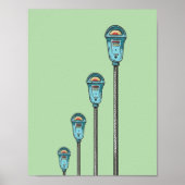 Poster Retro parking meter (Devant)