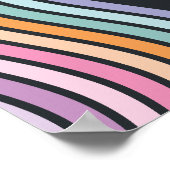 Poster Retro pastel coloré époque d'anniversaire moderne (Coin)