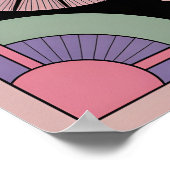 Poster Retro Pastel Floral Mandala Symmetry (Coin)