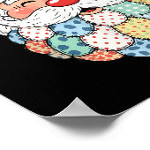 Poster Retro Patchwork Santa Claus Christmas Preppy Xmas (Coin)
