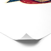 Poster Retro Patriotic Golden Retriever Engraving Tee 4 (Coin)