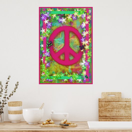 Poster Retro Peace (Cuisine)