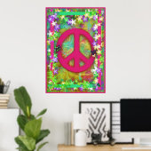 Poster Retro Peace (Bureau à domicile)
