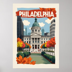 Poster Retro Philadelphie