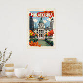 Poster Retro Philadelphie (Cuisine)