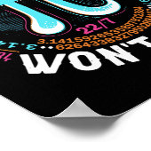 Poster Rétro Pi Day Mathematical Can't Stop Wont Stop Pi (Coin)